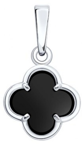 Подвеска из серебра с ониксом