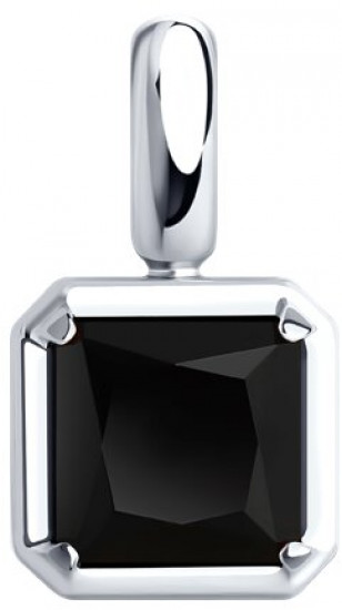 Подвеска из серебра с ониксом