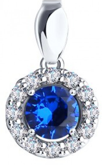 Подвеска из серебра с фианитом