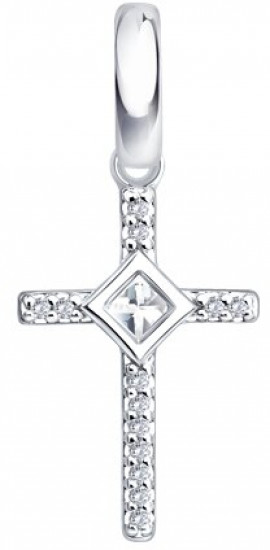 Подвеска из серебра с фианитами