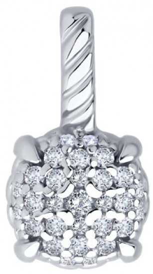 Подвеска из серебра с фианитами