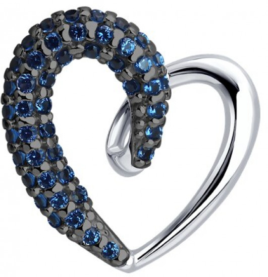 Подвеска из серебра с фианитами