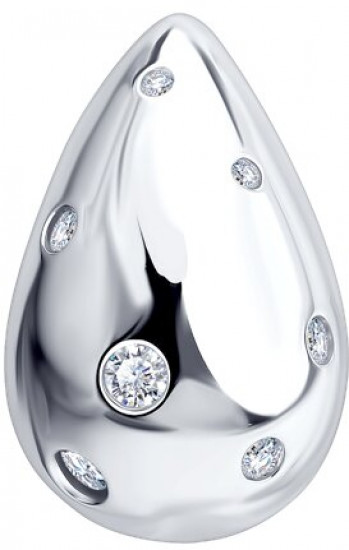 Подвеска из серебра с фианитами