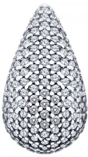 Подвеска из серебра с фианитами