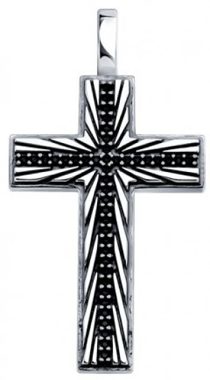 Подвеска из серебра с фианитами