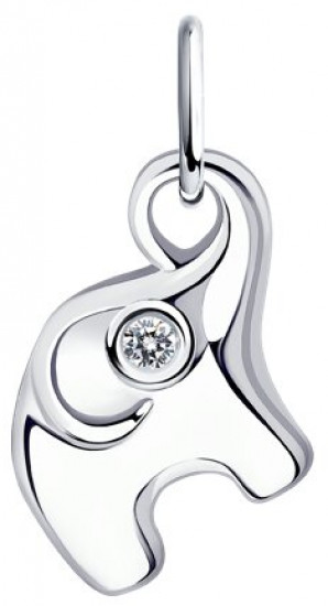 Подвеска из серебра с фианитом