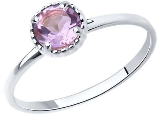 Кольцо из серебра с аметистом