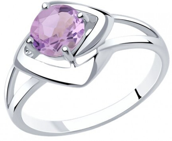 Кольцо из серебра с аметистом