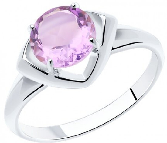 Кольцо из серебра с аметистом