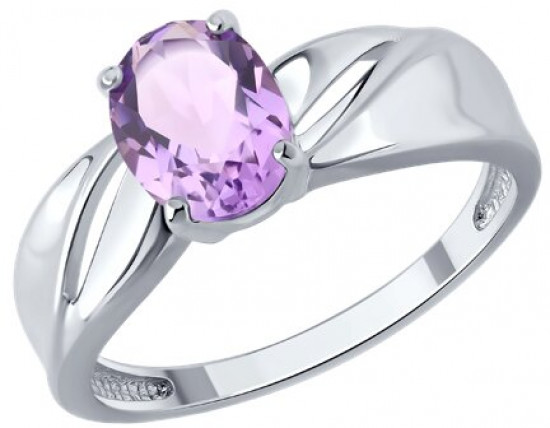 Кольцо из серебра с аметистом
