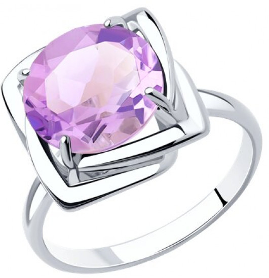 Кольцо из серебра с аметистом
