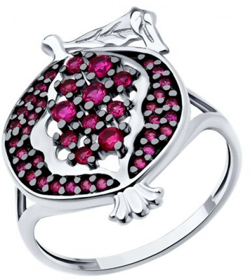 Кольцо из серебра с корундами