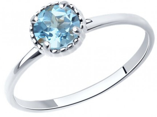 Кольцо из серебра с топазом