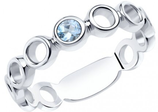 Кольцо из серебра с топазом