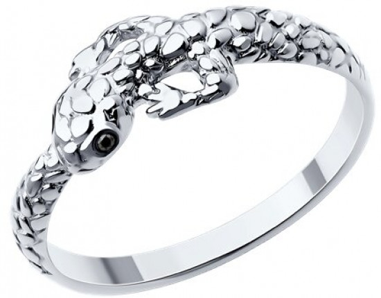 Кольцо из серебра с фианитами