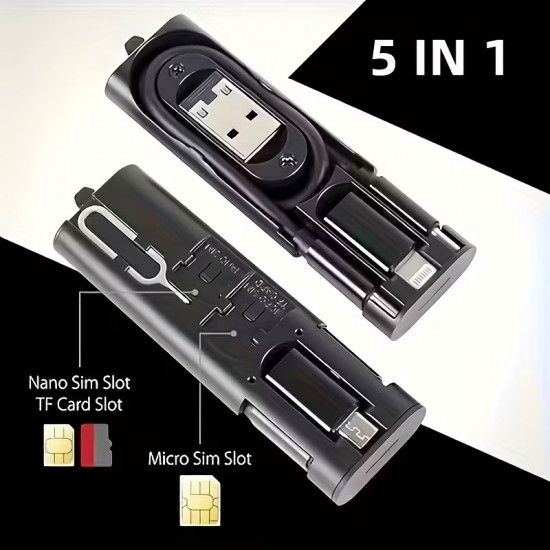 Кейс с набором переходников Type-C 5 в 1