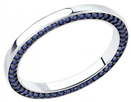 Кольцо из серебра с фианитами