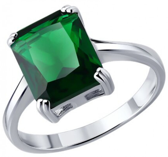 Кольцо из серебра с фианитом