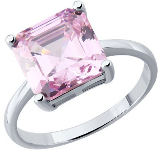 Кольцо из серебра с фианитом