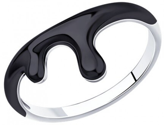 Кольцо из серебра с эмалью