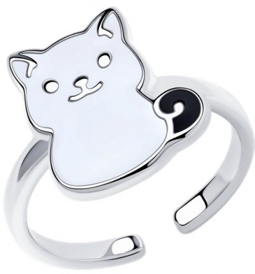 Кольцо из серебра с эмалью