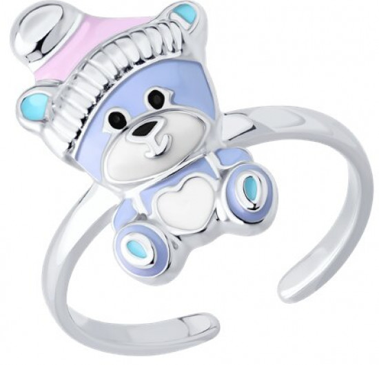 Кольцо из серебра с эмалью