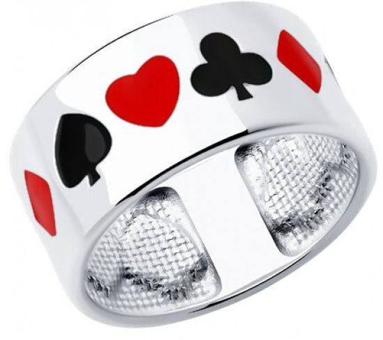 Кольцо из серебра с эмалью