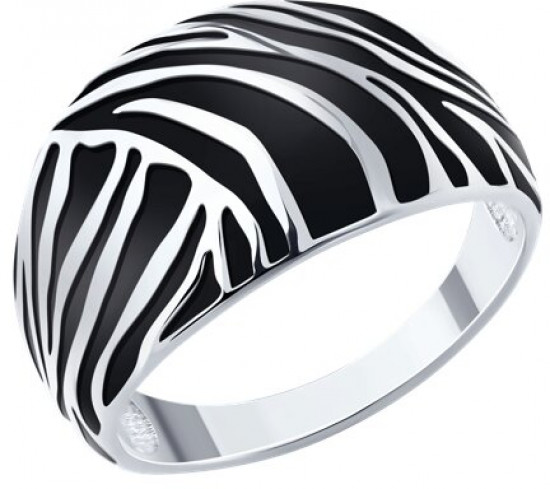 Кольцо из серебра с эмалью