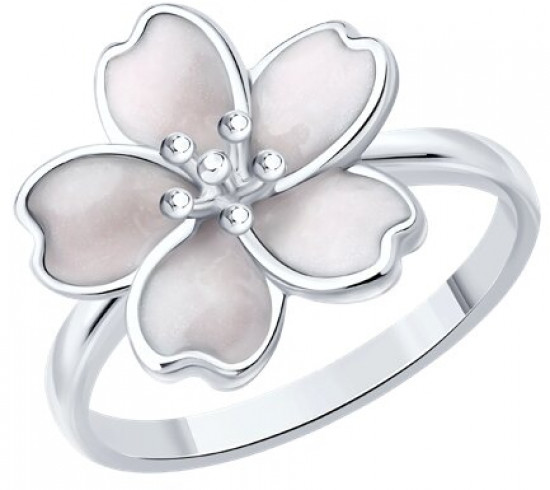 Кольцо из серебра с эмалью