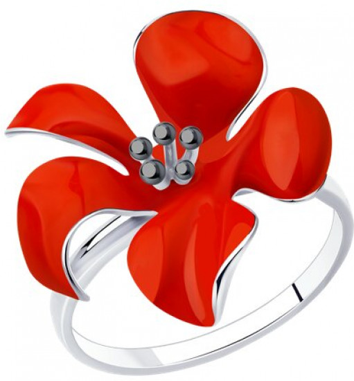 Кольцо из серебра с эмалью