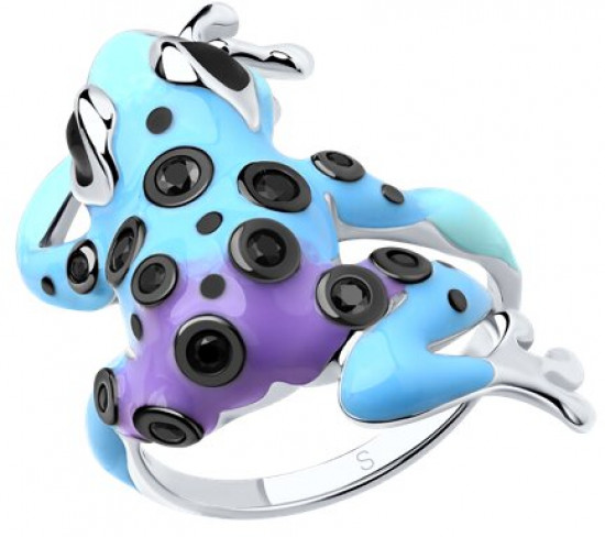 Кольцо из серебра с эмалью