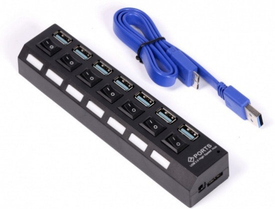 USB 3.0 хаб с выключателями Smartbuy, 7 портов «Суперэконом»