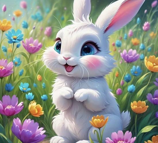 Алмазная мозайка «Зайка»