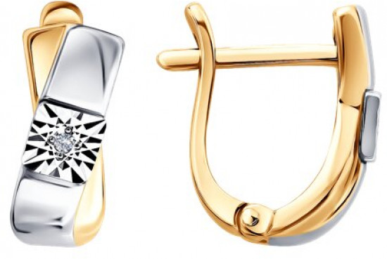 Серьги из серебра с бриллиантами