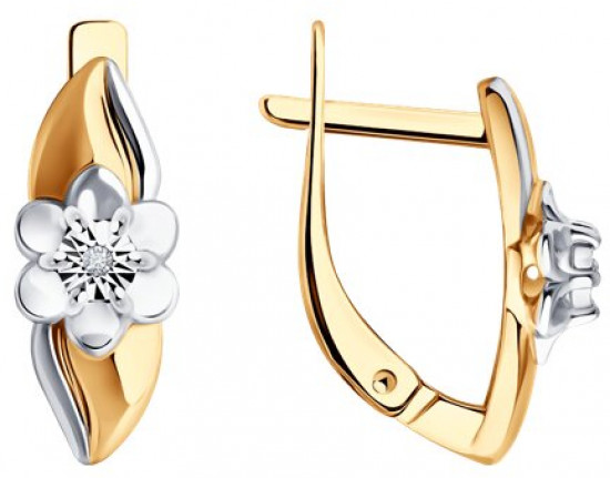 Серьги из серебра с бриллиантами