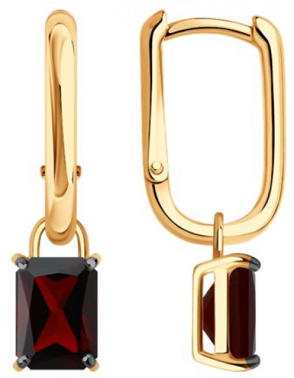 Серьги из серебра с гранатами