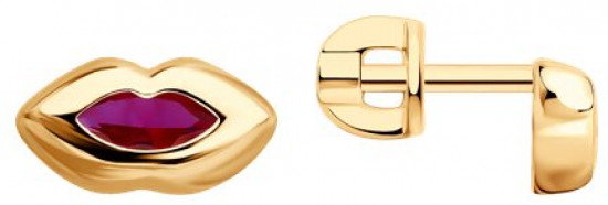 Серьги из серебра с корундами