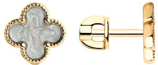 Серьги из серебра с эмалью