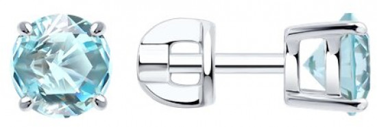 Серьги из серебра с бриллианитами