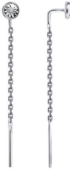 Серьги из серебра с бриллиантами