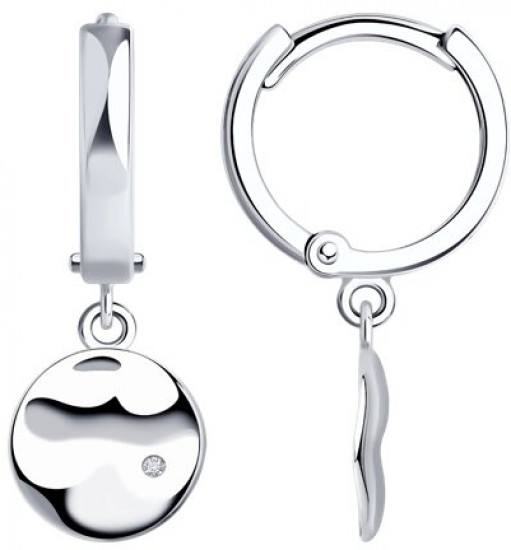 Серьги из серебра с бриллиантами