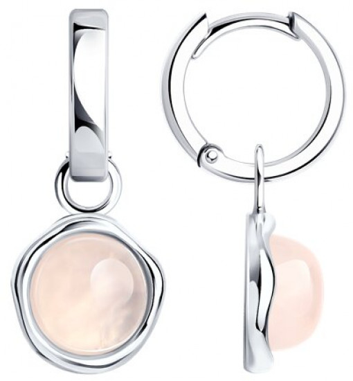 Серьги из серебра с кварцами