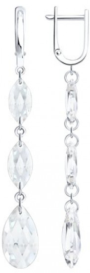 Серьги из серебра с нанокристаллами