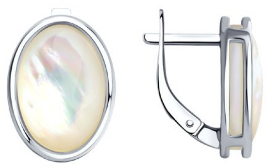 Серьги из серебра с перламутром