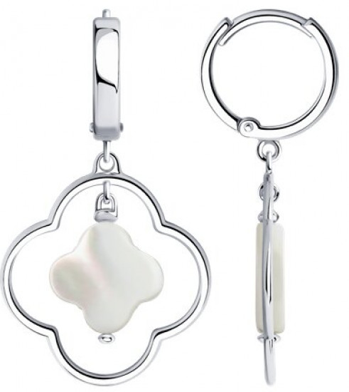 Серьги из серебра с перламутром