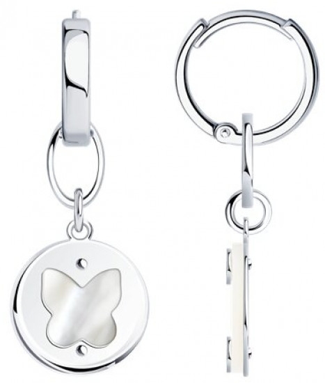 Серьги из серебра с перламутром