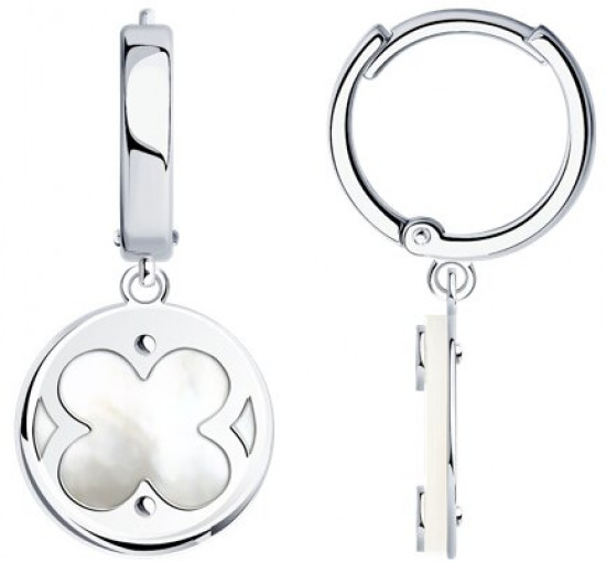 Серьги из серебра с перламутром