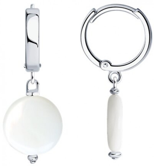 Серьги из серебра с перламутром