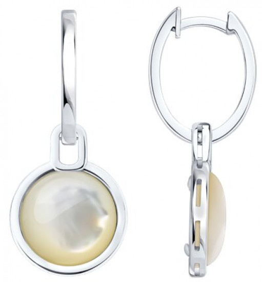 Серьги из серебра с перламутром