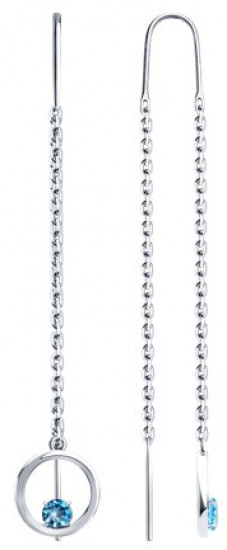 Серьги из серебра с топазами